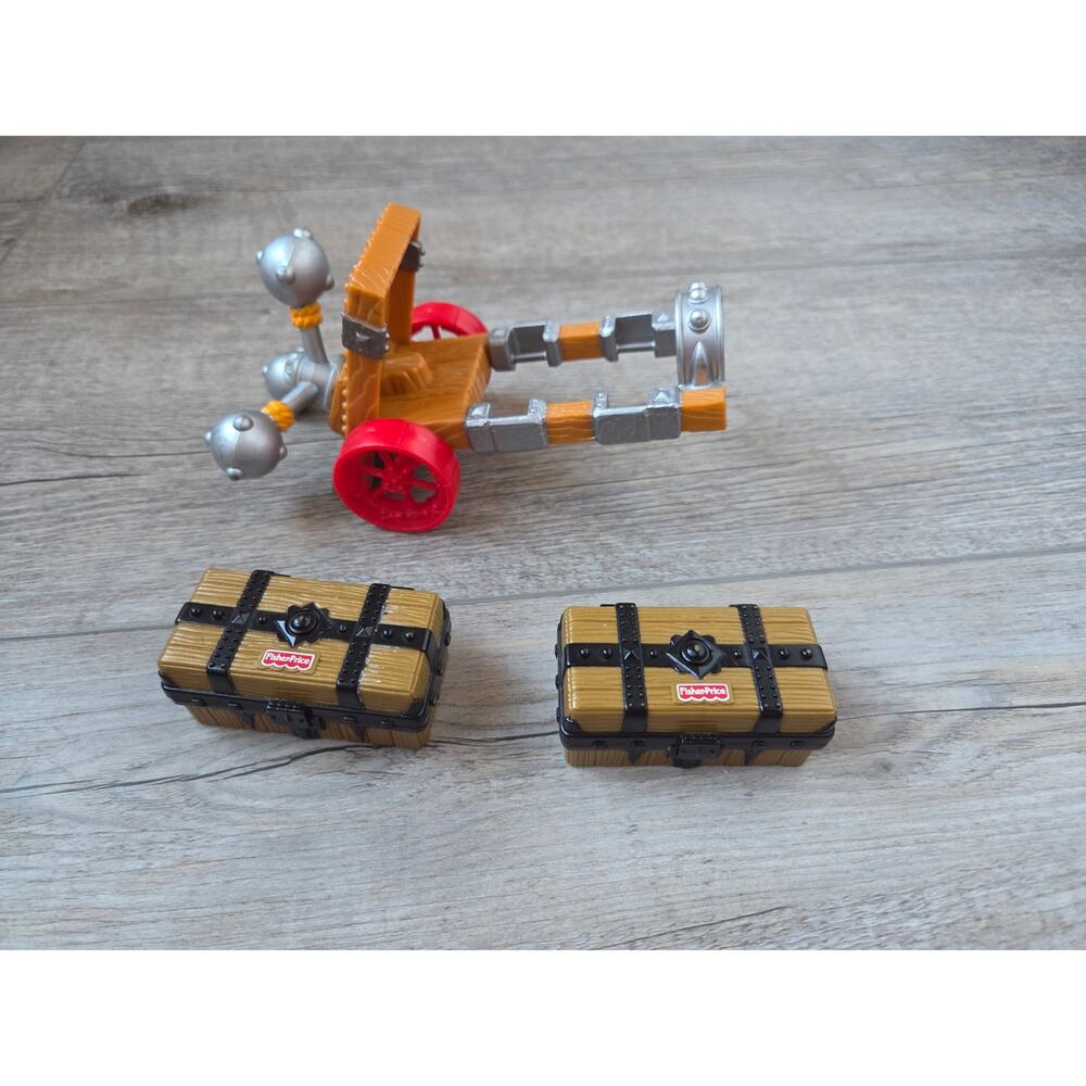 Fisher-Price Great Adventures Battering Ram‎ & 2 Treasure Chests Vintage 2001